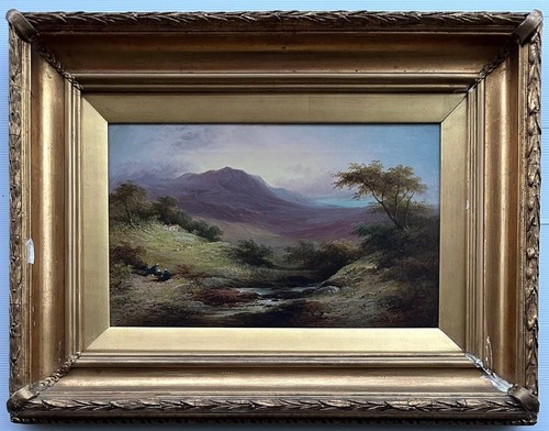 Mountain landscape oil - mountain,