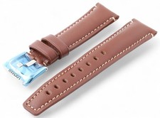 23mm Genuine LOCMAN Brown Calf Leather Stitched Watch Strap Band & LOCMAN Buckle
