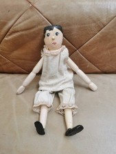 Antique Full Painted Wooden Peg Doll