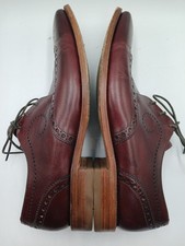 Loake Kruger Burgundy Brogues Mens 8 F Leather Formal Shoes 