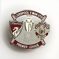 Liverpool - Vs Man Utd Match Pin Badge. Dated 19/10/25