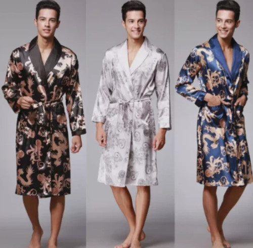 Mens pajamas satin - mens, kimono