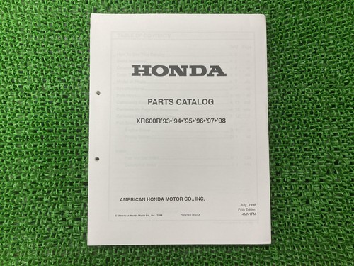 Xr600r parts list - xr600r, 5th