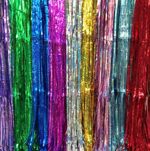 Tinsel curtain christmas foil - curtain,