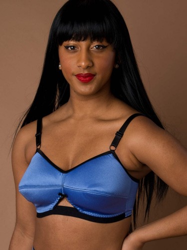 Blue retro cone bra 050 - retro,