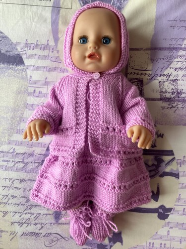 Hand knitted dolls clothes for - knitted,