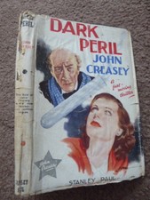 John Creasey DARK PERIL 1st first edition hardback stanley paul 1944 thriller