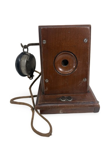 Antique wooden wall intercom - antique,