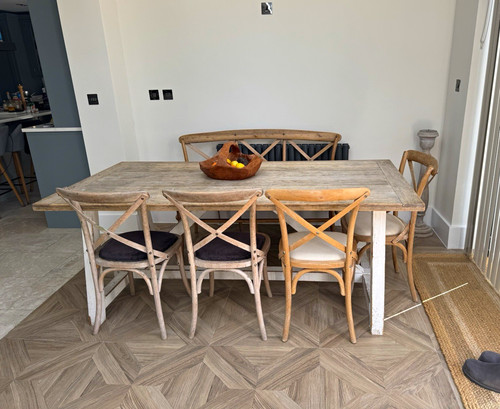 Rustic distressed wood - wood, 6pc
