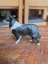 Vintage Beswick Border Collie Sheepdog Figurine Black & White Matt.