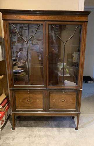 Antique wooden display cabinet