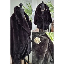 WOMENS Ladies Faux fur Boxy coat jacket PLUS size 18 20 XL CHIC COZY cocktail