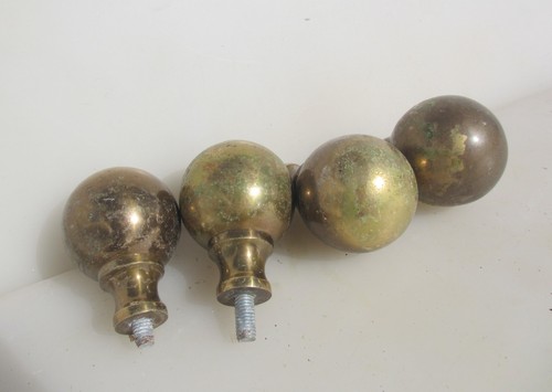 Antique brass curtain pole - brass,