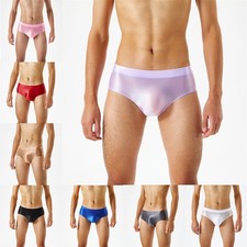 Mens Briefs Shiny Satin Glossy