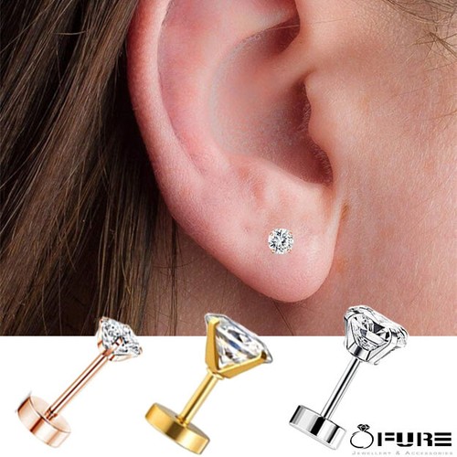 Delicate stud earrings - stud,