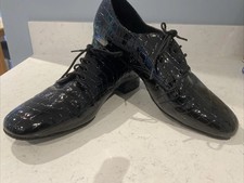 Mens Ballroom Shoes freed By Dance Steps Kelly Black Crocodile Size 8