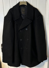 Men’s Black U.S. Navy Deck Jacket Size 5XL