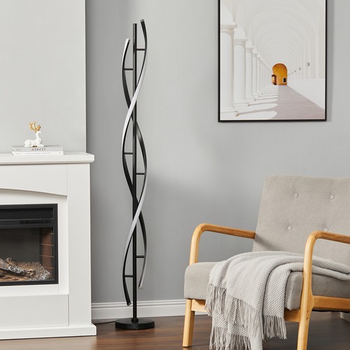Aluminium led floor lamp - aluminium,