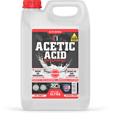 Acetic Acid 30% Strong White Vinegar Cleaning Limescale Stain Patio 5L Jerrycan