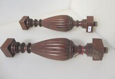Victorian Carved Wooden Columns Old Lamp Wood Spindle Clock Antique Vintage 11"H