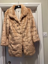 RUBY & ED HOUSE OF FRASER, FAUX BLUSH FUR PINK COAT, SIZE 12-14, NEVER WORN!