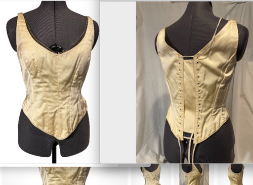 Vtg boned satin bodice