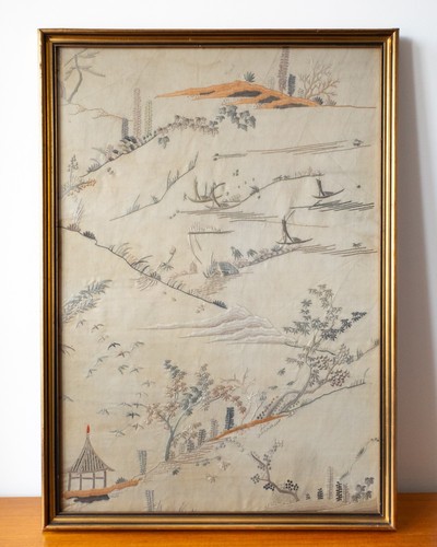 Large chinese antique silk - antique,