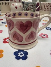 Emma Bridgewater Hippy Hearts Quarter Pint Mug. Vintage Discontinued Rare 1st