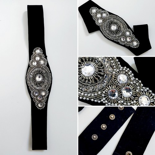 Belt crystal rhinestone jewels - crystal,