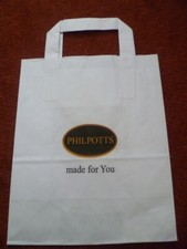 PHILPOTTS Manchester White Paper Gift Bag 22cm x 18cm Lunch Sandwich