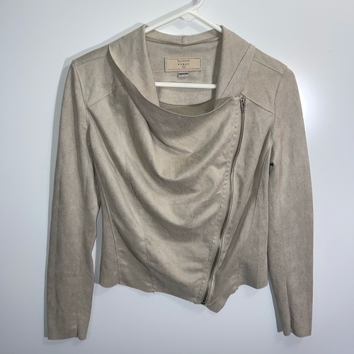 Blanknyc taupe suede zip - taupe,