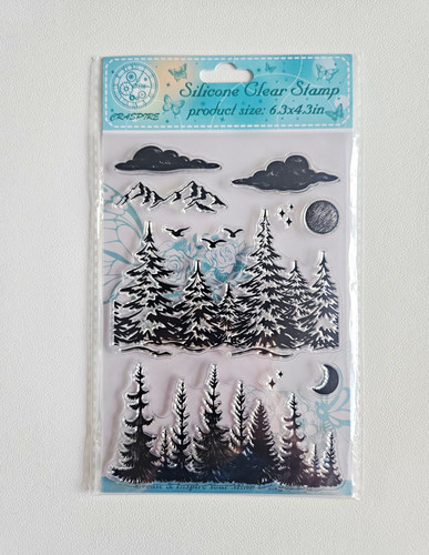 Clear silicone stamp set - silicone,