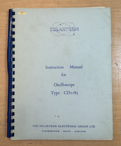 Solartron type cd1183 - solartron,
