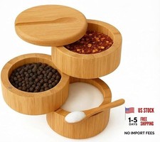 3-Layer Bamboo Salt Container