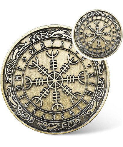 Viking helm awe coin - helm,