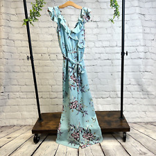 Peacocks Womens Turquoise  Pink Jumpsuit Floral Romantic New UK Size 8 RRP £25