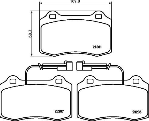 Mintex front brake - mintex, set