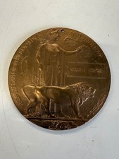 WW1 DEATH PLAQUE / PENNY - WILLIAM MERCER