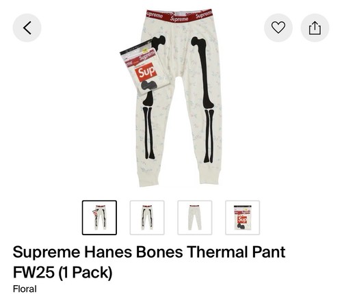 Supreme hanes skeleton flower - hanes,