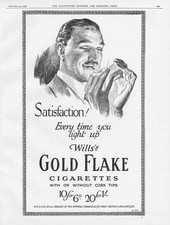 GOLD FLAKE CIGARETTES - Vintage Advertisement 1926 #3