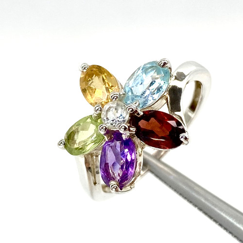Gemstone ring sterling silver - ring,