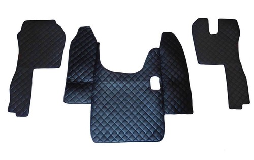 Black eco leather floor mats - eco,