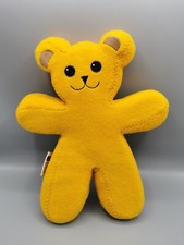 IKEA UNICEF Orange / Yellow 13" Plush Teddy Bear Soft Toy Bendable Poseable 1999