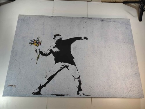 Banksy flower thrower love - banksy,
