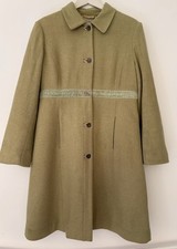 Noa Noa Women's Wool Coat With Velvet Trim and Side Pockets Size Large 14/16