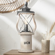 Retro Wooden Lantern White