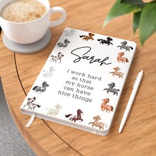 Personalised Horse Gifts For Women Men A5 Notebook And Pen Equestrian Notepad