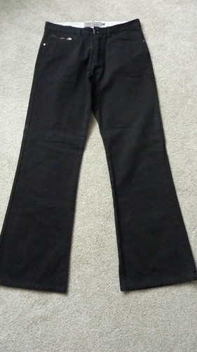Mens black needlecord straight - needlecord,