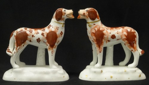 Pair antique english porcelain - english,