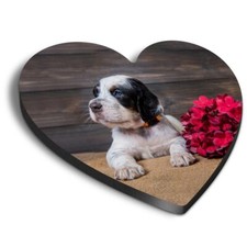 1x Heart Fridge MDF Magnet